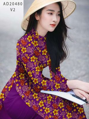 vai ao dai hoa mai don tet (7)